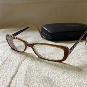 Thalia Eyeglasses abejo BK brown Designer Frames  50-16-135 BR